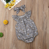 Adorable Ruffle Flower Tank Top Onesie With Matching Bow!
