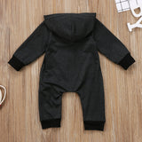 Cool Zippered One Piece Hooded Romper