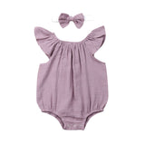 Adorable Ruffle Tank Top Romper Onesie With Matching Bow!