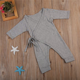 Cute Kimono Style Baby Romper with Angel Wings