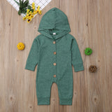 Cozy Hooded Jumpsuit ~ Cute Buttons ~ 6 Colors!