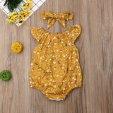 Adorable Ruffle Flower Tank Top Onesie With Matching Bow!