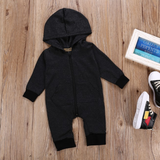 Cool Zippered One Piece Hooded Romper