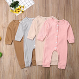 Beautiful Long Sleeve Button Romper ~ 4 Colors!