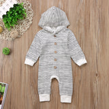 Girls Cozy Hooded Jumpsuit ~ Cute Buttons ~ 3 Colors!