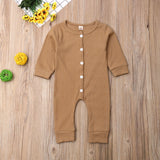 Beautiful Long Sleeve Button Romper ~ 4 Colors!