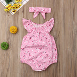 Adorable Ruffle Flower Tank Top Onesie With Matching Bow!