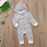 Girls Cozy Hooded Jumpsuit ~ Cute Buttons ~ 3 Colors!