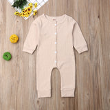 Beautiful Long Sleeve Button Romper ~ 4 Colors!
