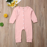 Beautiful Long Sleeve Button Romper ~ 4 Colors!