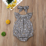 Adorable Ruffle Flower Tank Top Onesie With Matching Bow!