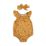 Adorable Ruffle Flower Tank Top Onesie With Matching Bow!