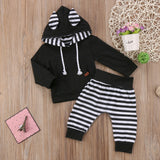 2 Piece Hoodie & Pants Set with Cute Bunny Ears!