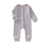 Beautiful Long Sleeve Button Romper ~ 4 Colors!