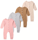 Beautiful Long Sleeve Button Romper ~ 4 Colors!