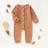 Beautiful Long Sleeve Button Romper ~ 4 Colors!