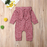 Hooded Bunny Jumpsuit ~ Cute Buttons ~ 2 Colors!