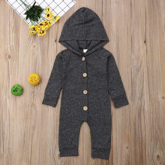 Cozy Hooded Jumpsuit ~ Cute Buttons ~ 6 Colors!