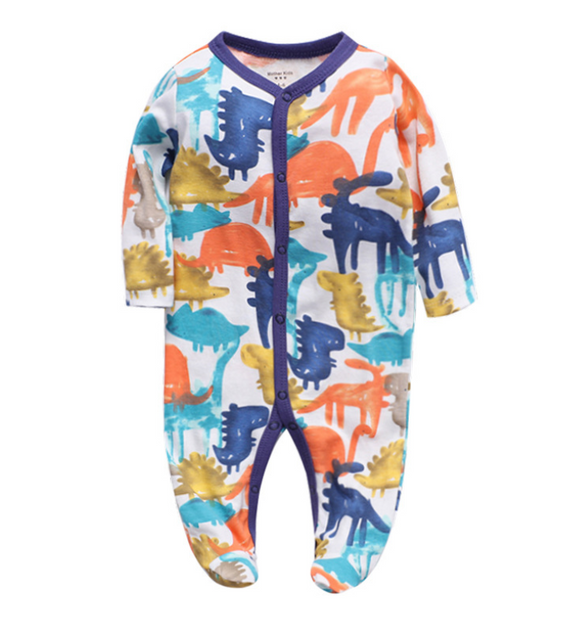 Cute Dinosaur Footed Pajamas One Piece