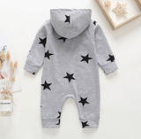 Cool Stars Zippered One Piece Hooded Romper