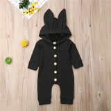 Hooded Bunny Jumpsuit ~ Cute Buttons ~ 2 Colors!