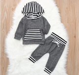 Trendy 2 Piece Hoodie Top & Bottom Matching Set!