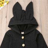 Hooded Bunny Jumpsuit ~ Cute Buttons ~ 2 Colors!