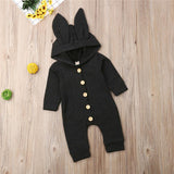 Hooded Bunny Jumpsuit ~ Cute Buttons ~ 2 Colors!