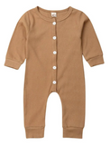 Beautiful Long Sleeve Button Romper ~ 4 Colors!